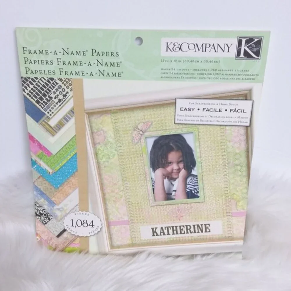 Scrapbook & Frame A Name Papers 12 x 12